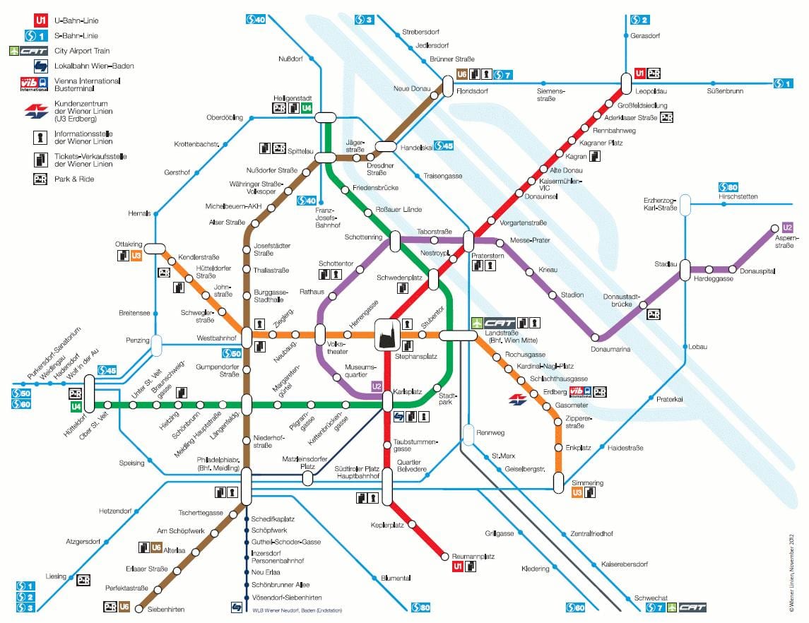 Виена s Bahn карта