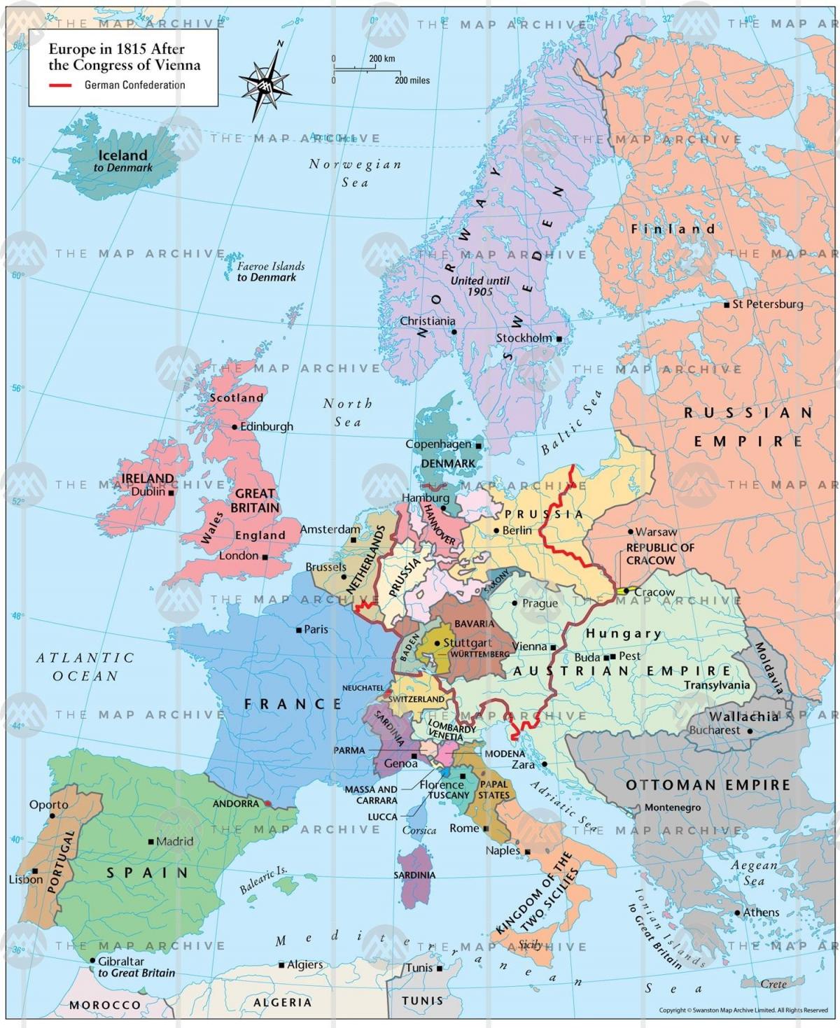 Виена Австрия картата на Европа