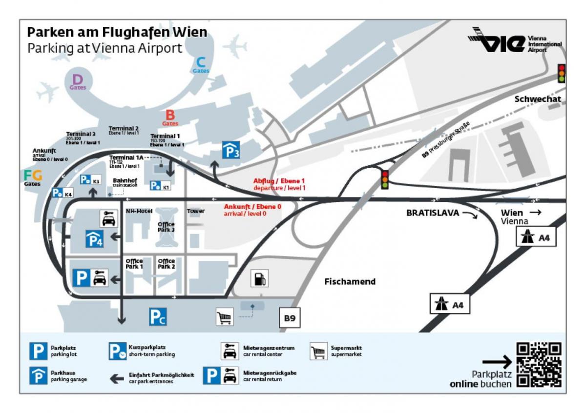 Карта на Виенското летище 