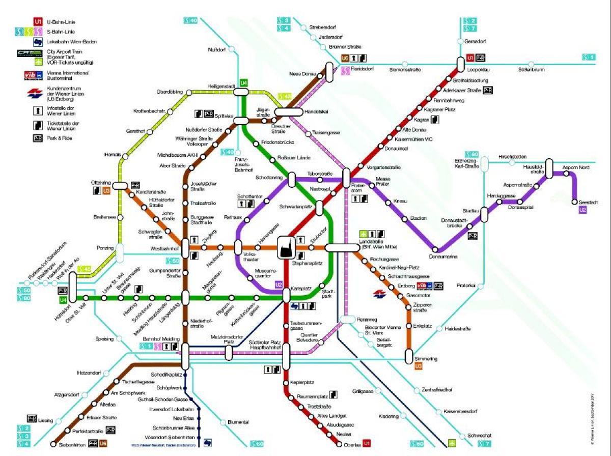 Виена метрото карта
