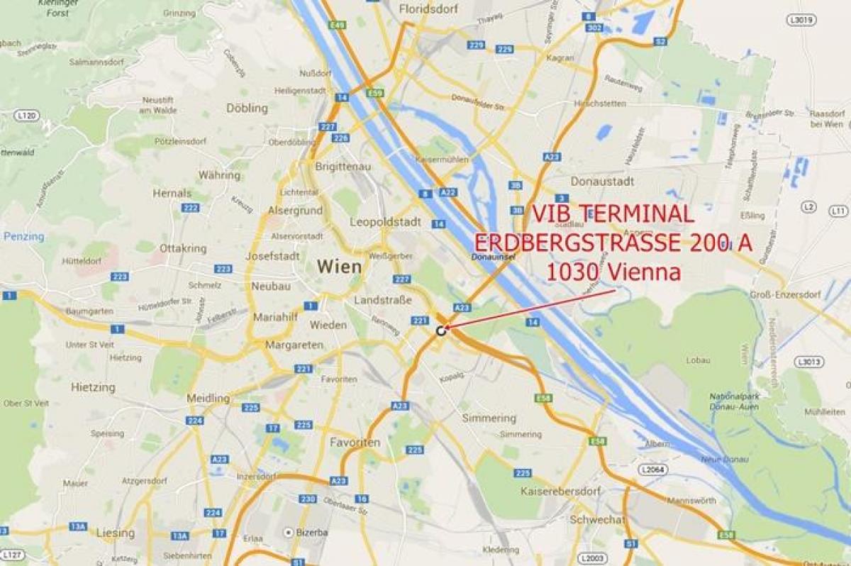 Карта на Виена эрдберг