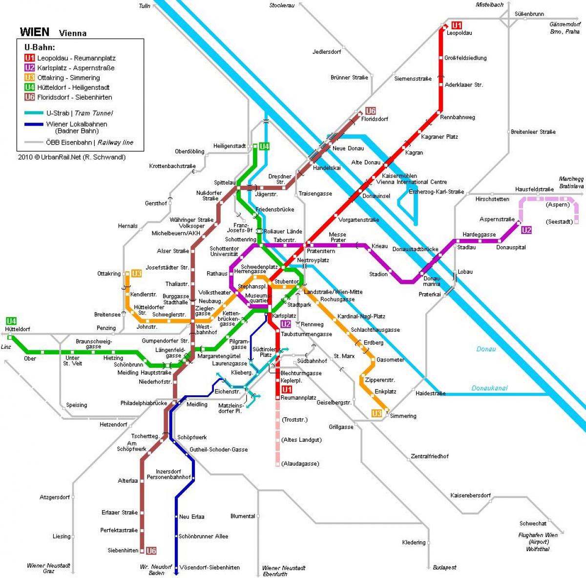 Виена метрото карта