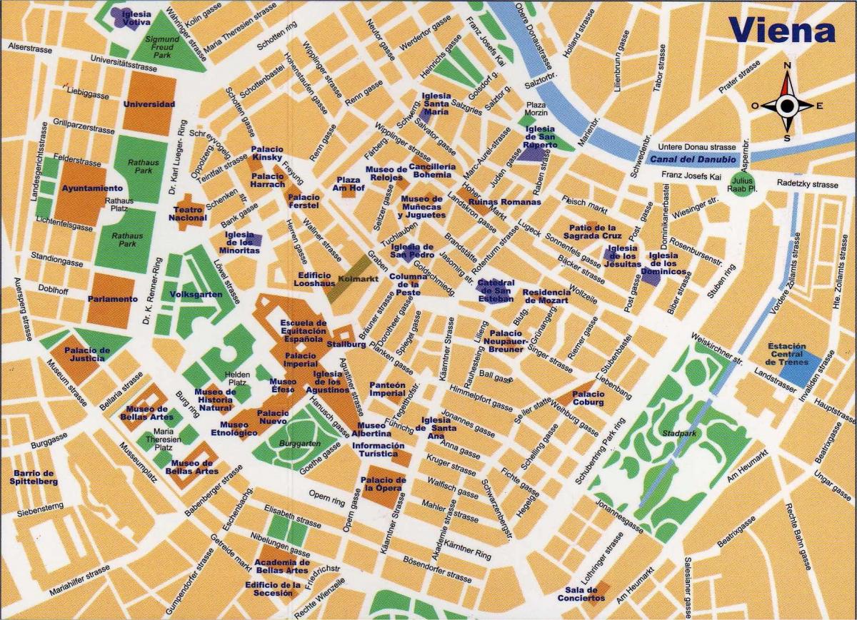Карта на Централна улица във Виена