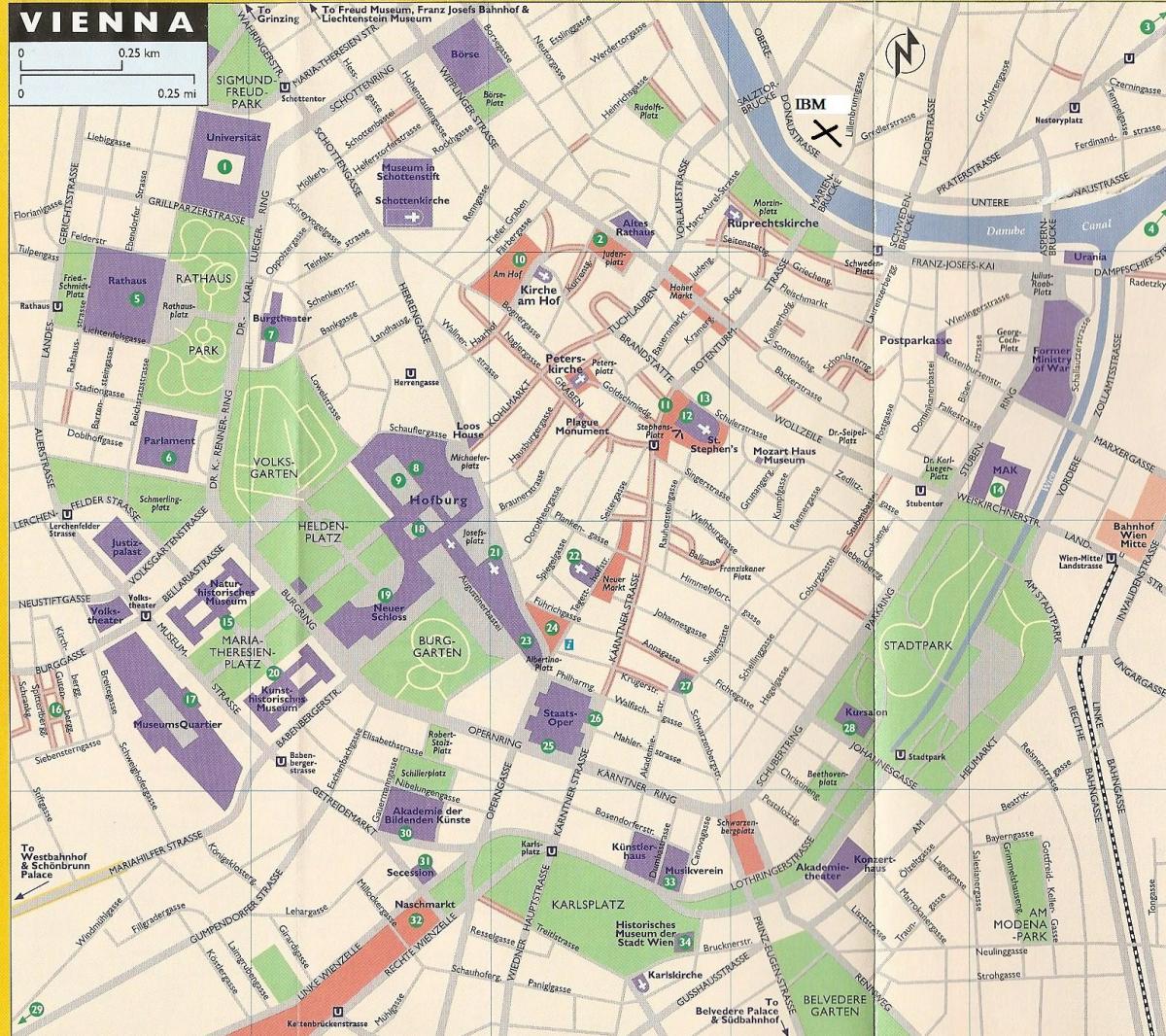 Карта на магазини във Виена 