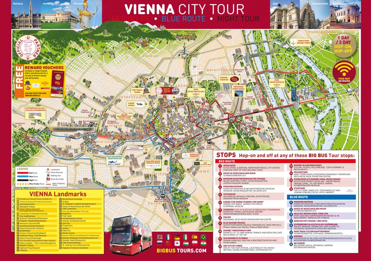голям автобус Виена карта
