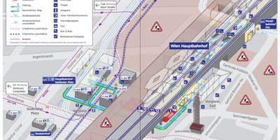 Виена hauptbahnhof картата