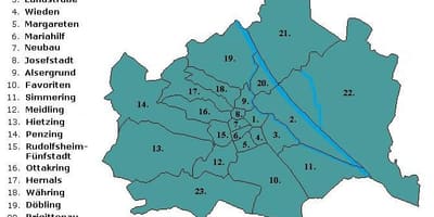 Виен окръга на картата