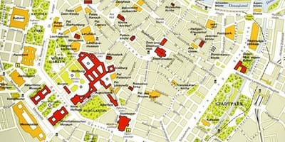 Виена историческия център на картата 