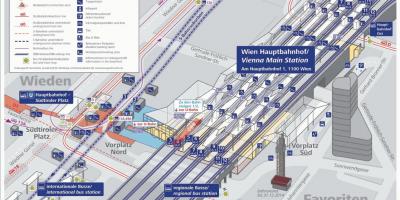 Виена hauptbahnhof картата