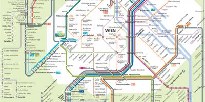 С метрото на Виена карта