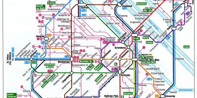 Карта на Виена, Австрия влак