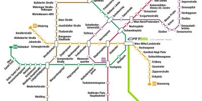 Виена с влак на картата