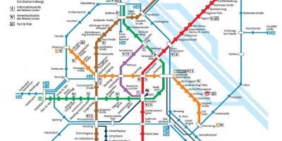 Виенски метрото Австрия карта