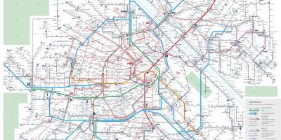 Карта на Виена с обществен транспорт