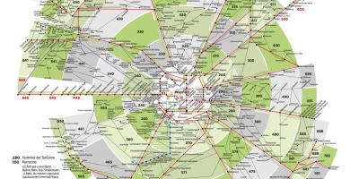 Карта на Виена превозни зони